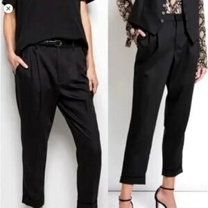 Nili Lotan Black Straight Leg Pants